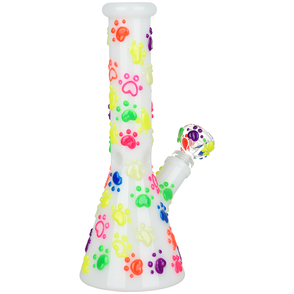 Paws for the Cause Glow Beaker Bong | Back View