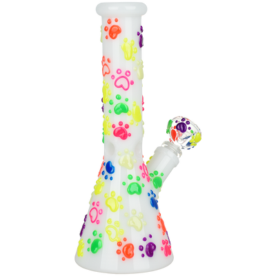 Paws for the Cause Glow Beaker Bong | Back View
