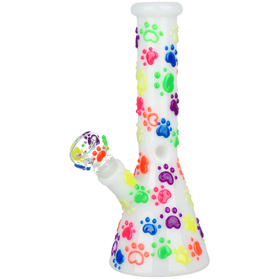Paws for the Cause Glow Beaker Bong | Front View