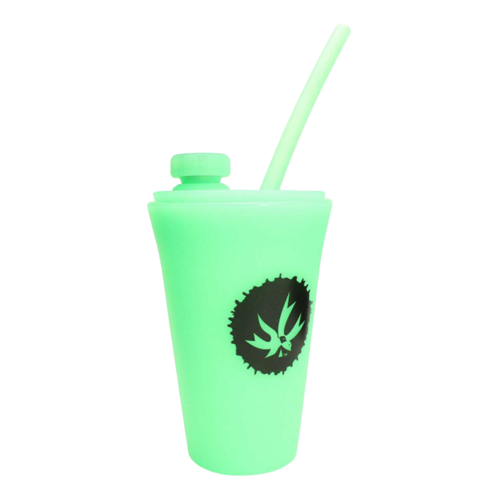 PieceMaker Kommuter Silipint Cup Bong | Green Glow