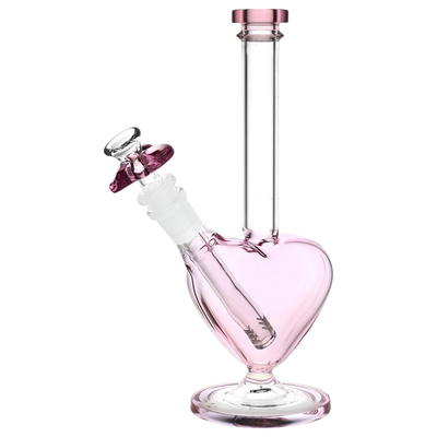 Pink Passion Heart Bong | Front View