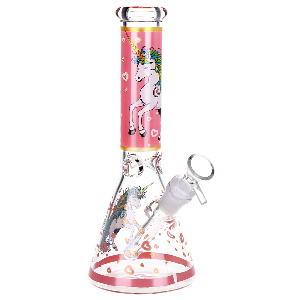 Pink Unicorn Beaker Bong | Front View