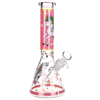 Pink Unicorn Beaker Bong | Front View