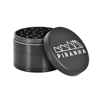 Piranha Aluminum Grinder | 4pc | 2.5" | Gunmetal