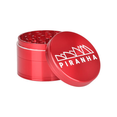 Piranha Aluminum Grinder | 4pc | 2.5" | Red