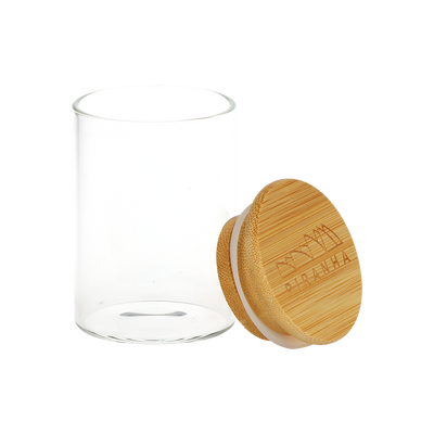 Piranha Bamboo Lid Stash Jar | Extra Small Size | Open View