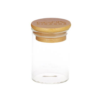Piranha Bamboo Lid Stash Jar | Extra Small Size | Closed View