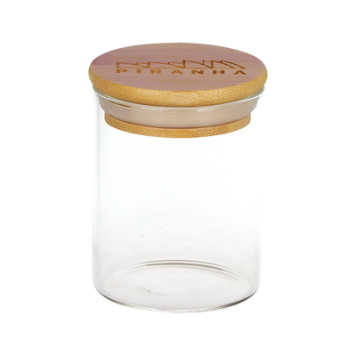 Piranha Bamboo Lid Stash Jar | Small Size | Closed View