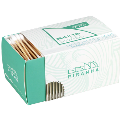 Piranha Slick Tips Cotton Swabs | 300 Piece Box