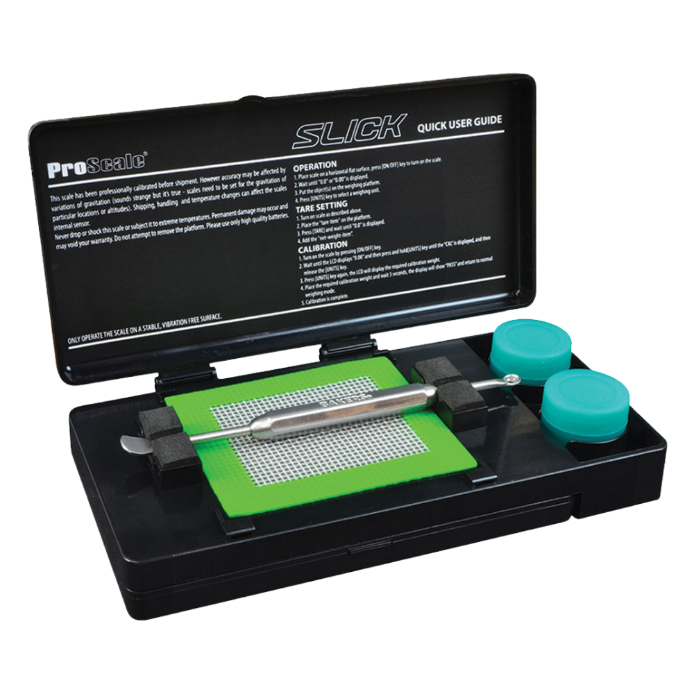 ProScale Slick Concentrate Scale Kit | Silicone Mat, Dab Tool, & Concentrate Containers
