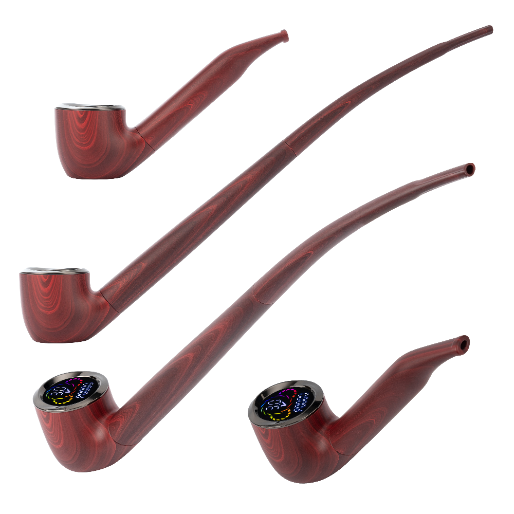 Pulsar 510 DL Wizard Pipe Auto-Draw Vape | Mystic Mahogany | Sherlock & Wizard Stems Side View