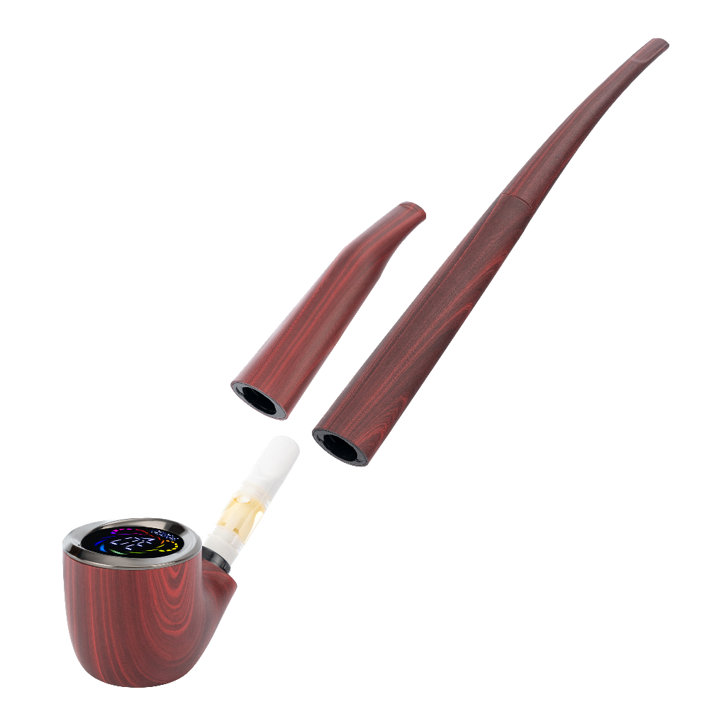 Pulsar 510 DL Wizard Pipe Auto-Draw Vape | Mystic Mahogany | Interchangeable Stems
