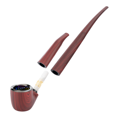 Pulsar 510 DL Wizard Pipe Auto-Draw Vape | Mystic Mahogany | Interchangeable Stems