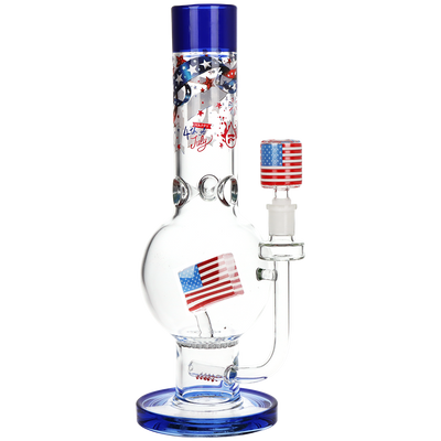 Pulsar American Flag Bubble Bong | Front View