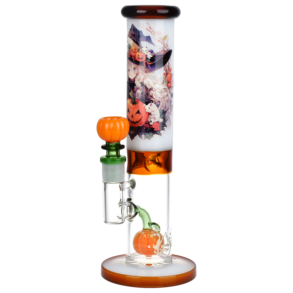 Pulsar Anime Witch Straight Tube Bong | Front View
