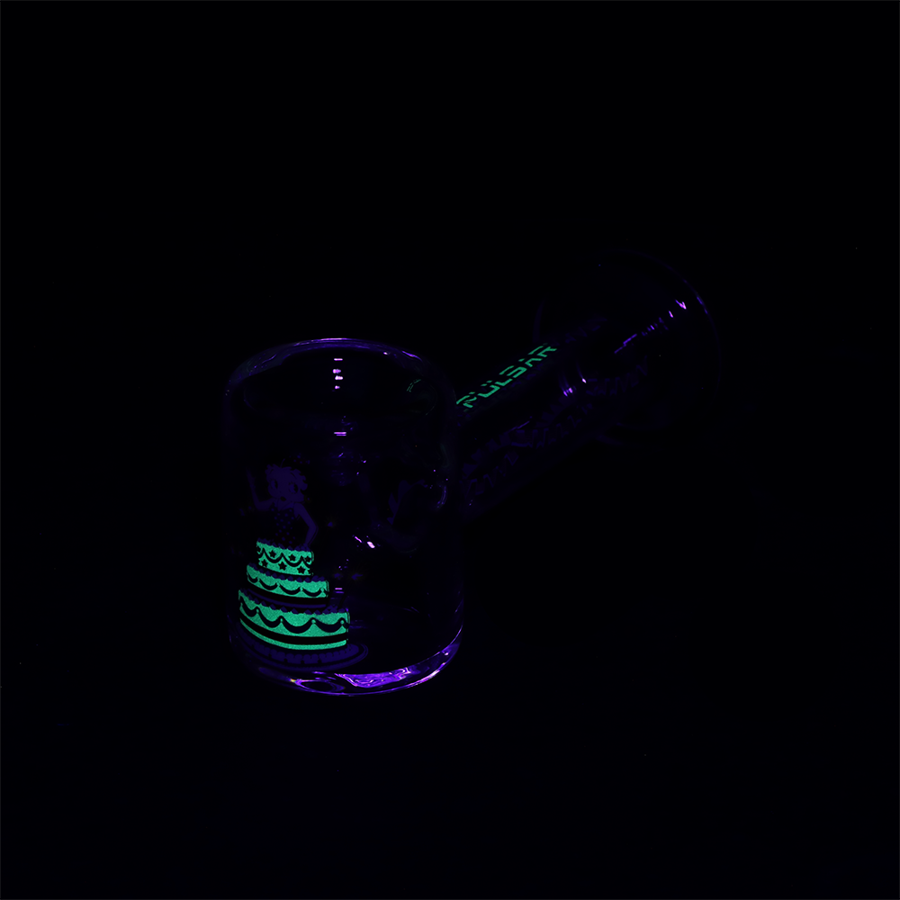Pulsar Betty Cake Hand Pipe | Glow In The Dark Accents