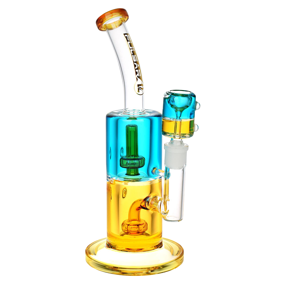Pulsar Bicolor Glycerin Chugger Bong | Blue Orange