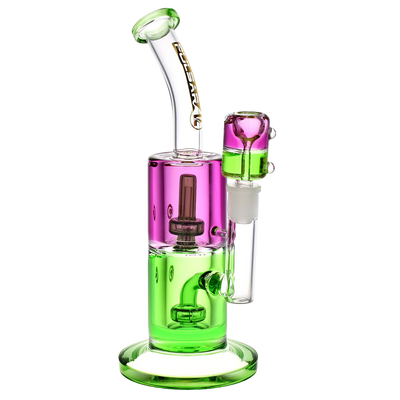 Pulsar Bicolor Glycerin Chugger Bong | Pink Green