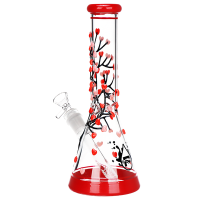Pulsar Branching Hearts Beaker Bong | Back View