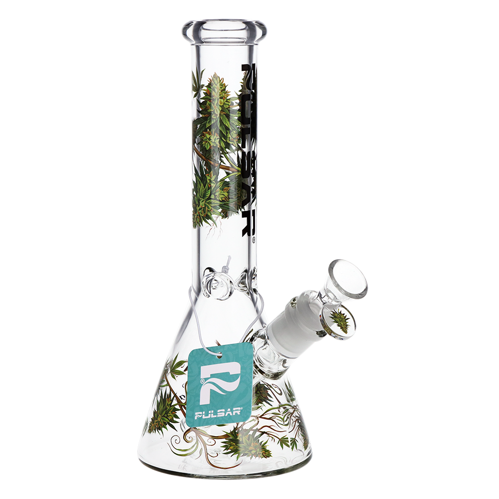 Pulsar Cannabis Botanical Beaker Bong | Front View with Tag