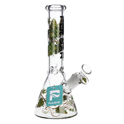 Pulsar Cannabis Botanical Beaker Bong | Front View with Tag