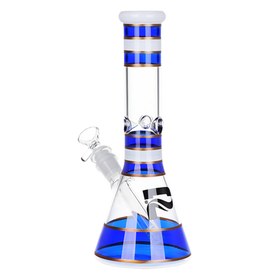 Pulsar Color Banded Beaker Bong | Blue