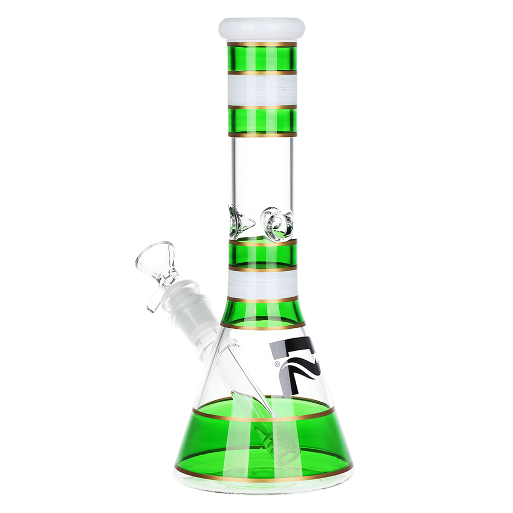 Pulsar Color Banded Beaker Bong | Green