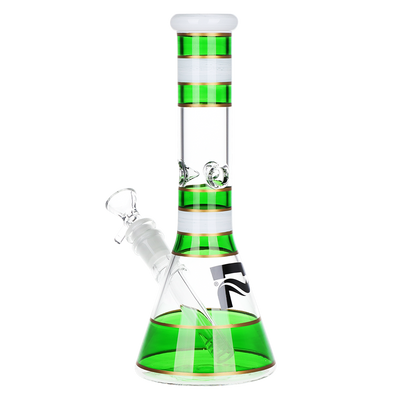 Pulsar Color Banded Beaker Bong | Green