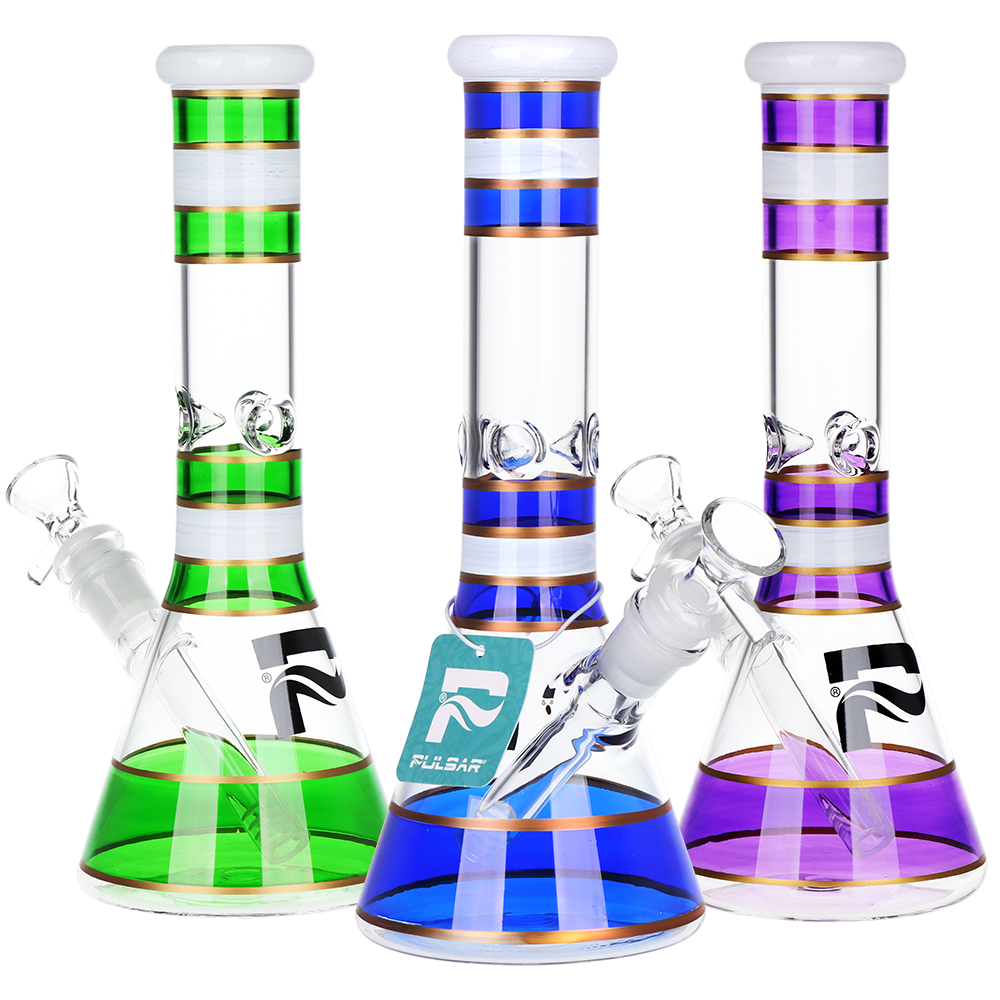 Pulsar Color Banded Beaker Bong | Group