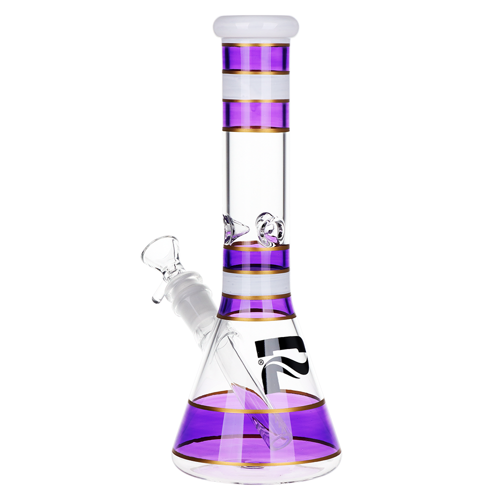 Pulsar Color Banded Beaker Bong | Purple