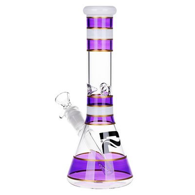 Pulsar Color Banded Beaker Bong | Purple