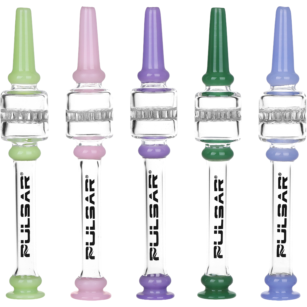 Pulsar Color Block Honeycomb Diffuser Dab Straw | 5 Piece Assorted Set