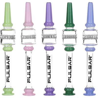 Pulsar Color Block Honeycomb Diffuser Dab Straw | 5 Piece Assorted Set