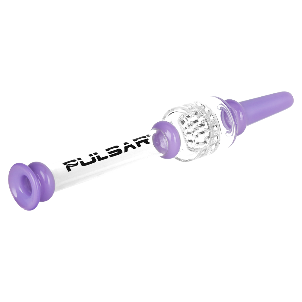 Pulsar Color Block Honeycomb Diffuser Dab Straw | Side & Mouthpiece View