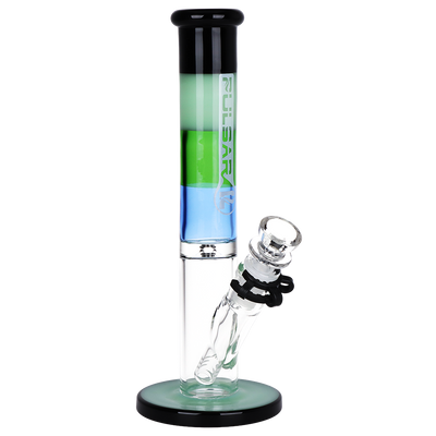 Pulsar Color Block Straight Tube Bong | Front View