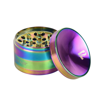 Pulsar Concave Rainbow Anodized Grinder | Open View