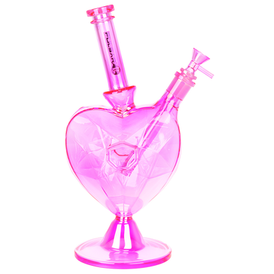 Pulsar Crystal Heart Bong | Side View