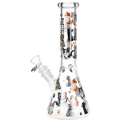Pulsar Cute Kitties Beaker Bong | Back View