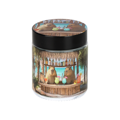 Pulsar Design Series Smoker's Kit | Capybara Cabana | Glass Storage Jar