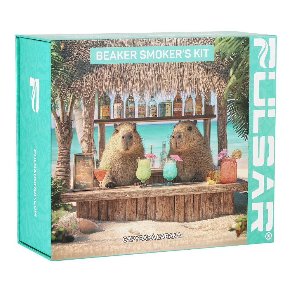 Pulsar Design Series Smoker's Kit | Capybara Cabana | Gift Box Packaging