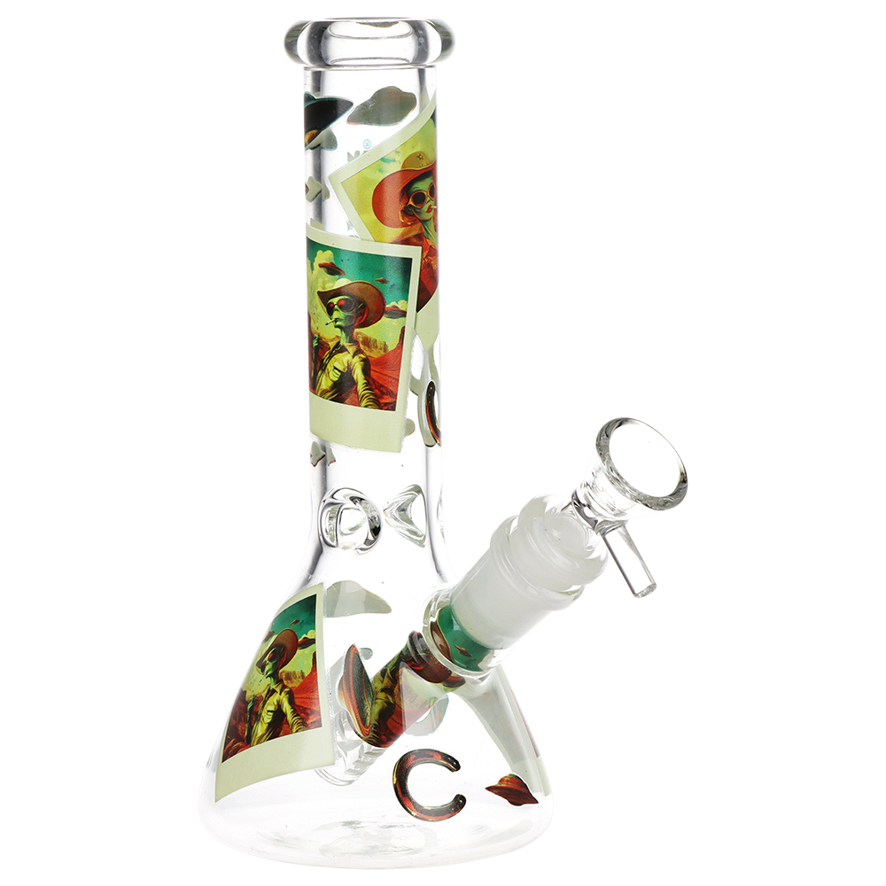 Pulsar Design Series Smoker's Kit | Cowboy Alien | Beaker Bong Front View