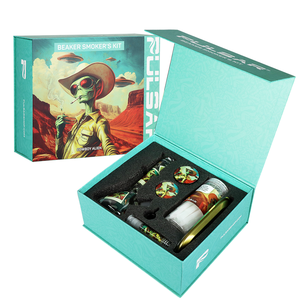 Pulsar Design Series Smoker's Kit | Cowboy Alien | Gift Box Packaging