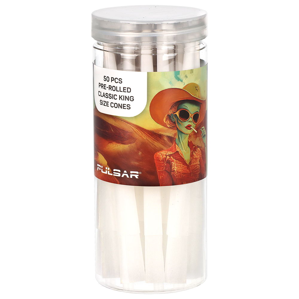 Pulsar Design Series Smoker's Kit | Cowboy Alien | King Size Pre-Rolled Cones