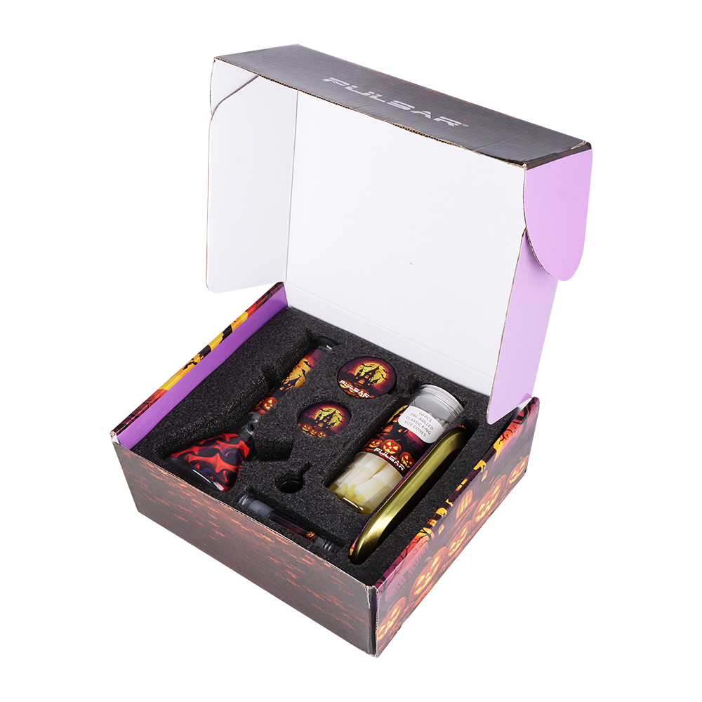 Pulsar Design Series Smoker's Kit | Haunted House | Gift Box Packaging Open View