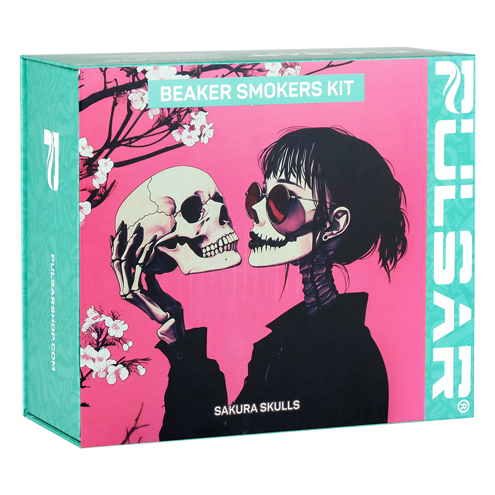 Pulsar Design Series Smoker's Kit | Sakura Skulls | Gift Box Packaging
