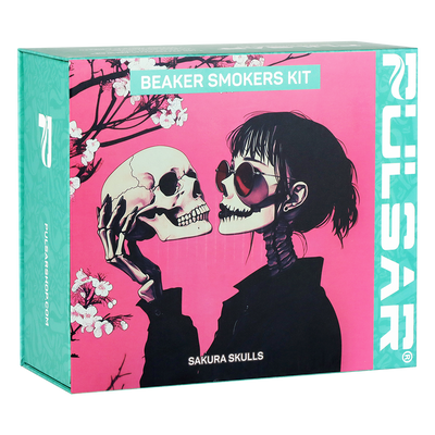 Pulsar Design Series Smoker's Kit | Sakura Skulls | Gift Box Packaging