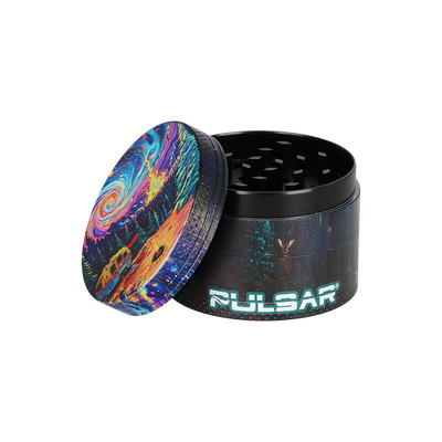 Pulsar Design Series Smoker's Travel Kit 2.0 | Starry Camp | 4 Piece Grinder
