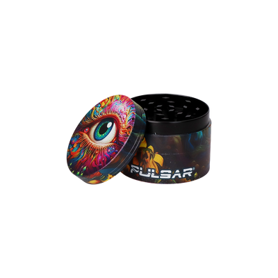 Pulsar Design Series Smoker's Travel Kit 2.0 | Sunflower Of The Mind | 4 Piece Grinder