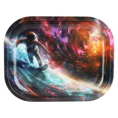 Pulsar Design Series Smoker's Travel Kit | Astro Surfer | Metal Rolling Tray