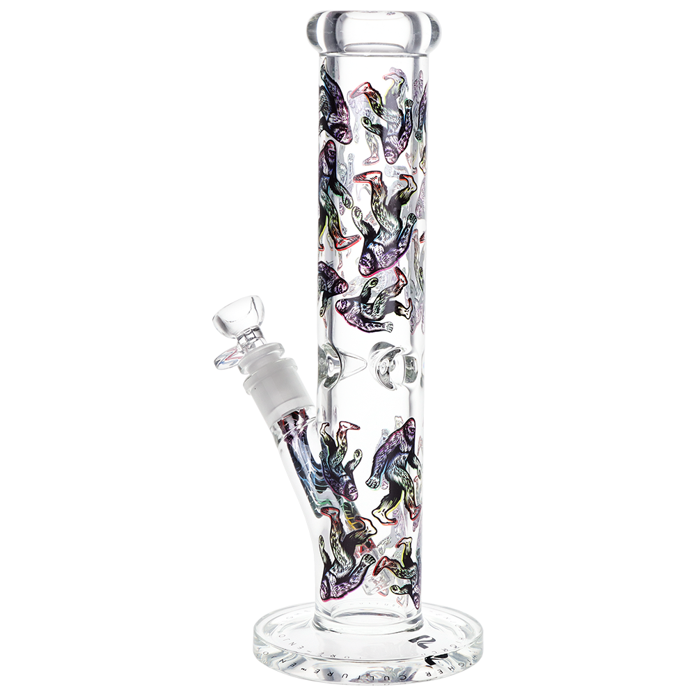 Pulsar Design Series Straight Tube Bong | Bigfoot Stroll | Back View